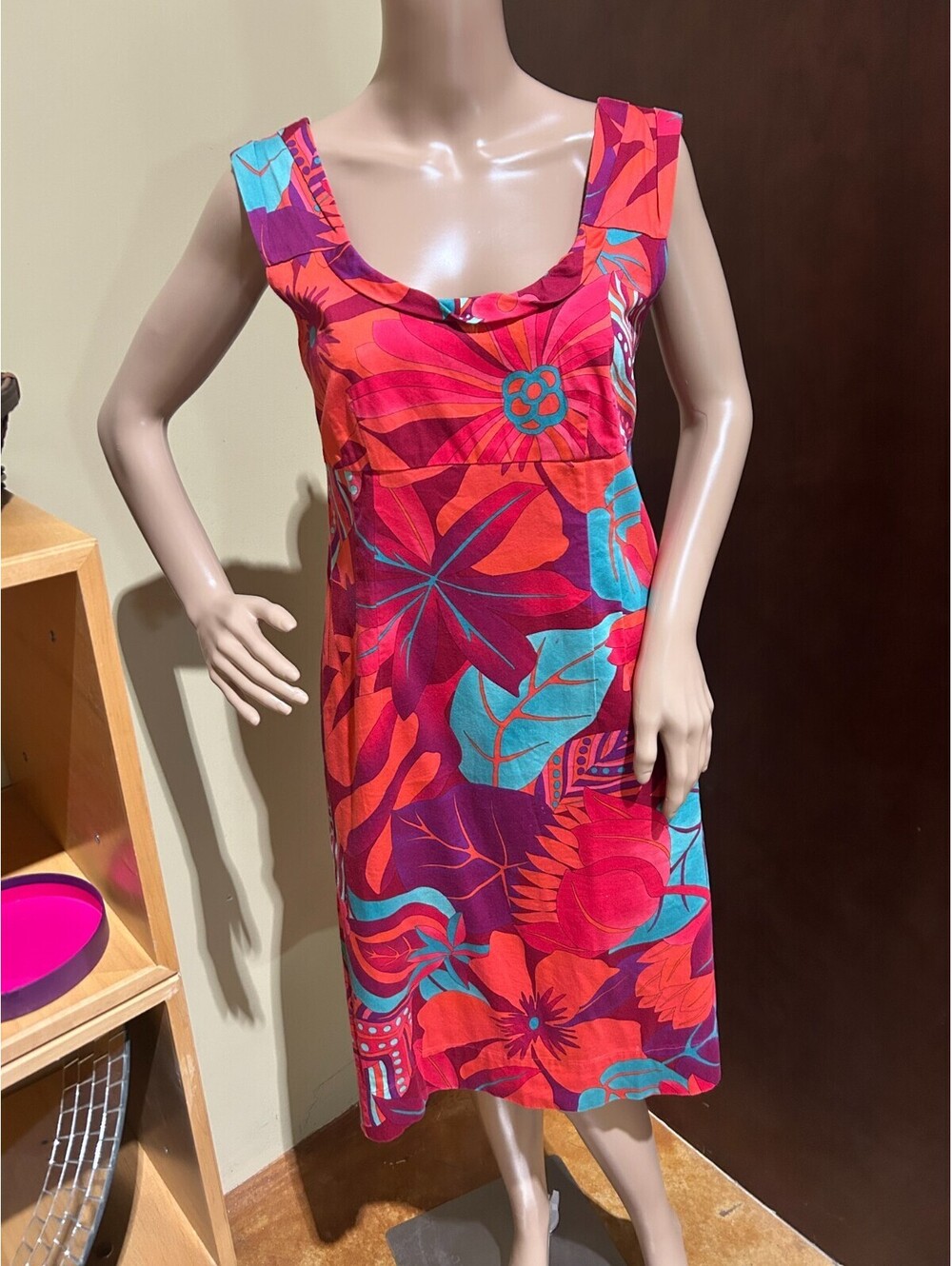 Weekend by Max Mara Floral Tropical Dress Size US 6/ IT 42/ UK 10
